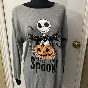 Gray Halloween Graphic Sweatshirt